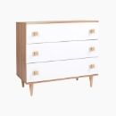 Comoda Luca simpla alb-natur